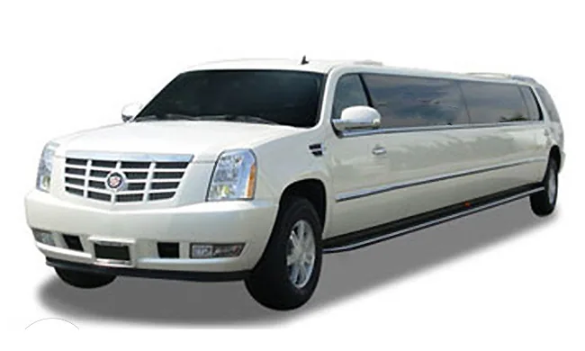 White Cadillac Escalade limousine