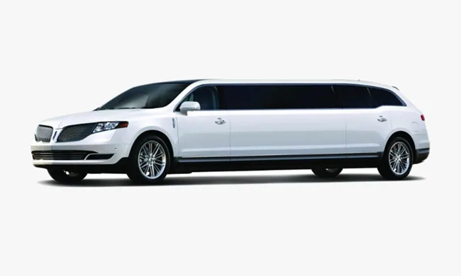 White Lincoln stretch limousine